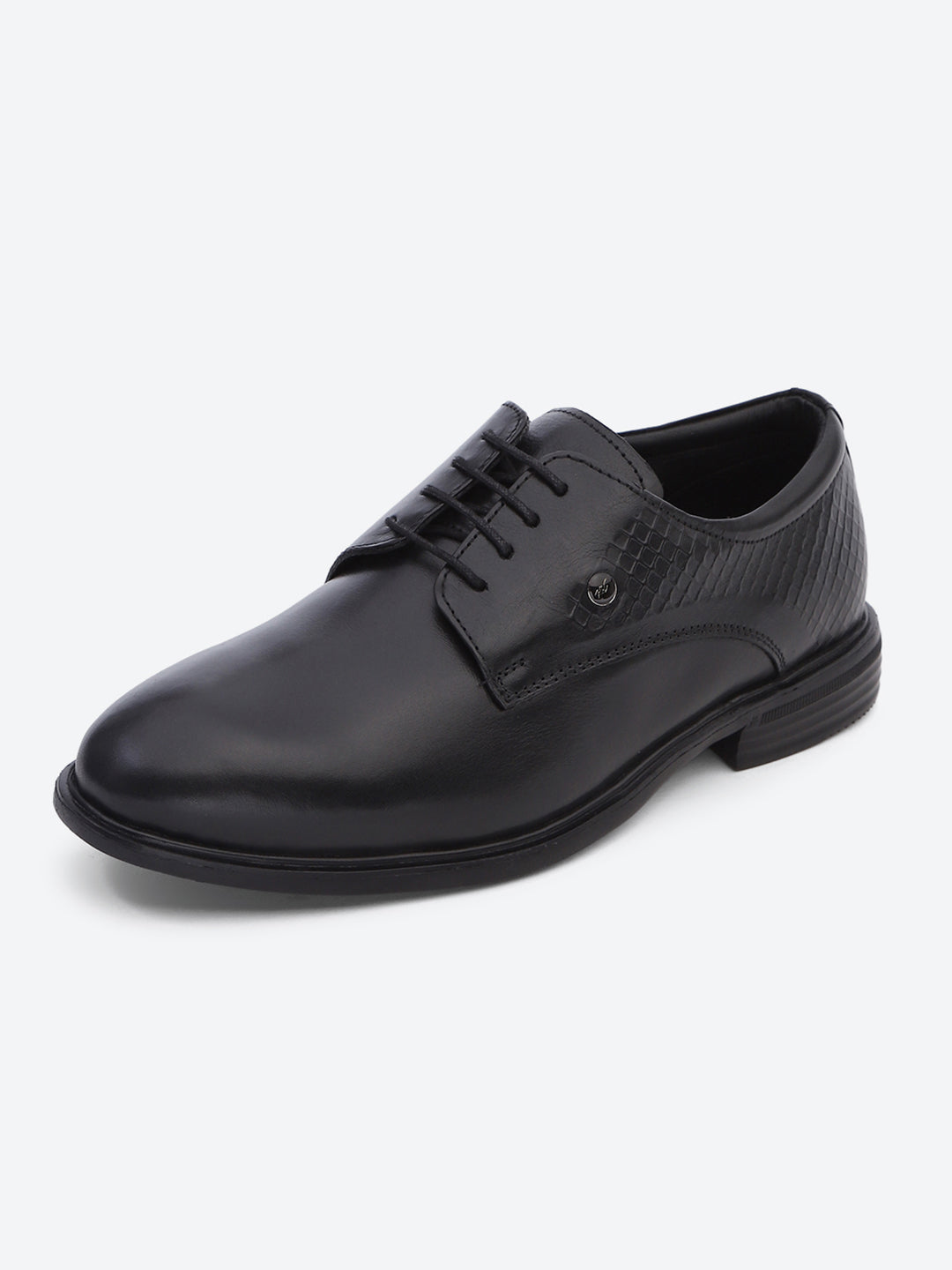 Monte Carlo Black Polished Finish Formal & Business Lace Up Style Derby Dress Shoes for Men