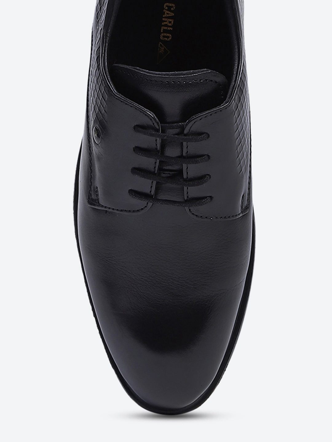 Monte Carlo Black Polished Finish Formal & Business Lace Up Style Derby Dress Shoes for Men