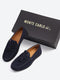 Men Navy Blue Slip on Genuine Leather Loafers