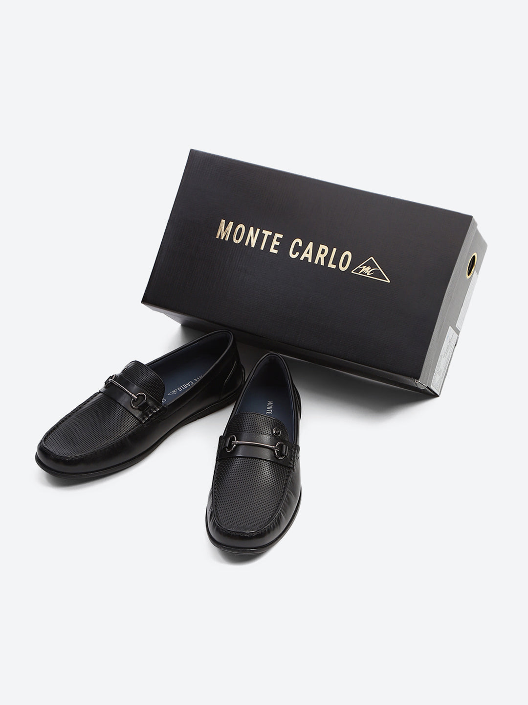 Men Black Slip on Genuine Leather Loafers