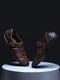 Men Brown Velcro Leather Sandals
