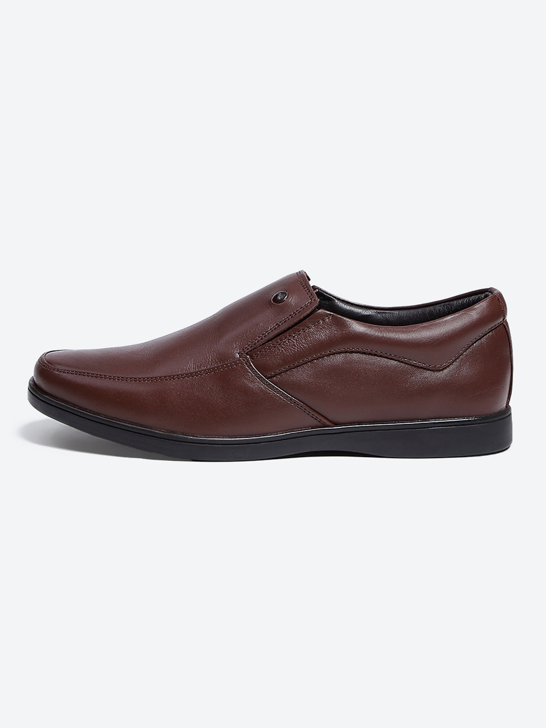 Men Brown Slip on Leather Shoes