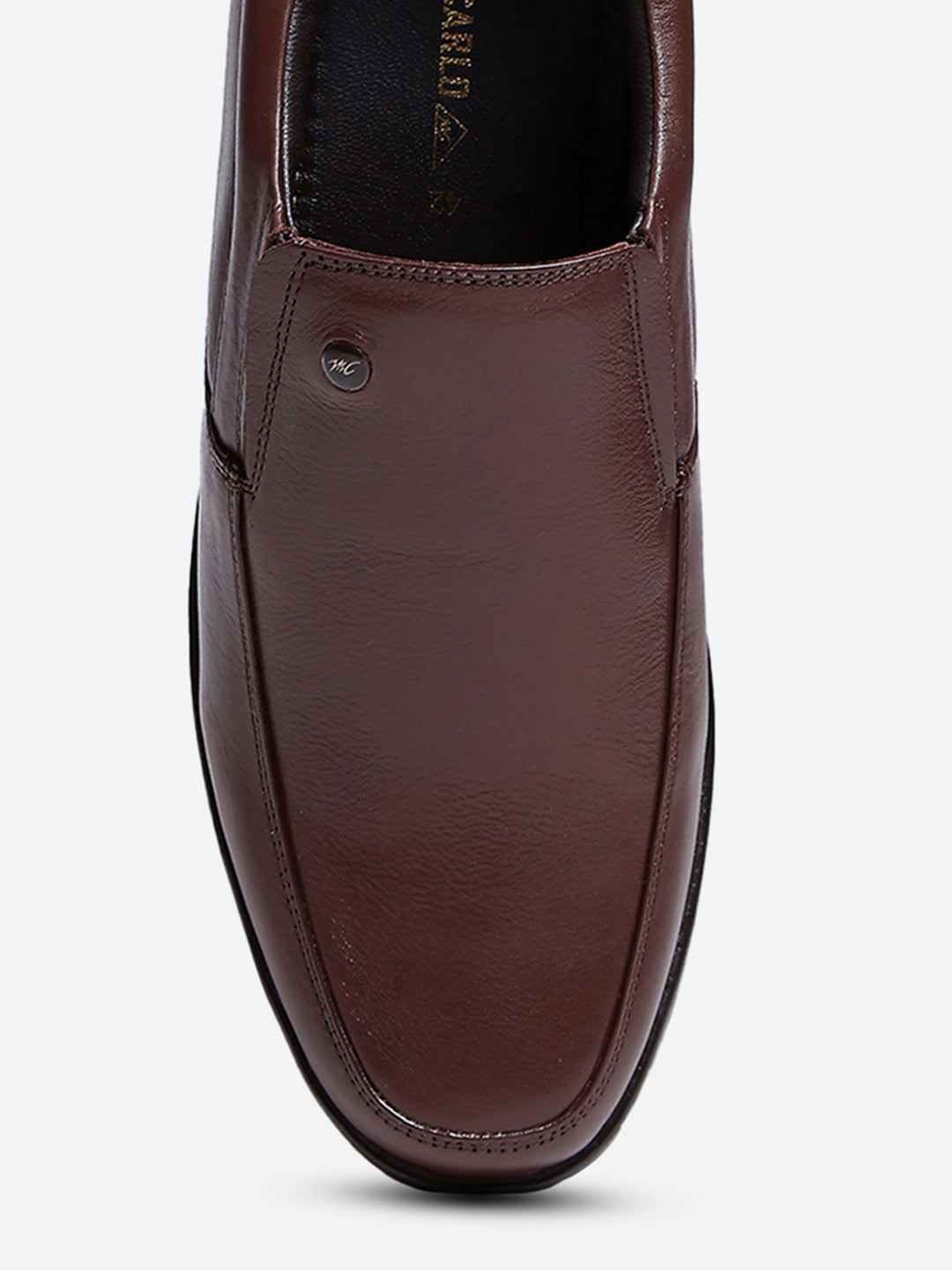 Men Brown Slip on Leather Shoes