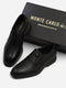 Men Black Solid Slip on Genuine Leather Formal Shoes