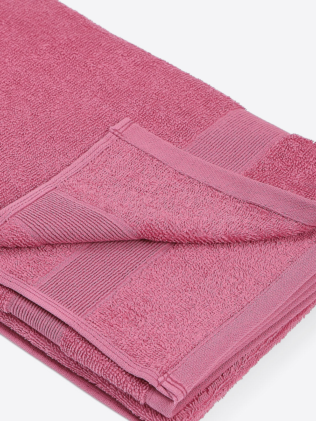 Peach Cotton Solid 380 GSM Bath Towel (Albella)