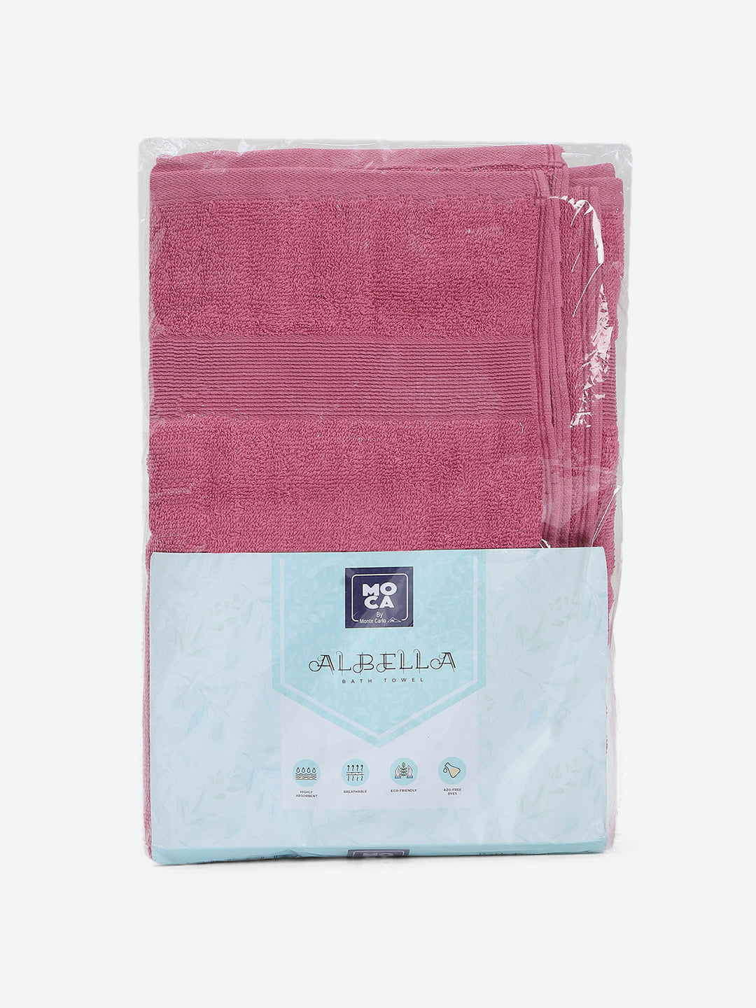 Peach Cotton Solid 380 GSM Bath Towel (Albella)