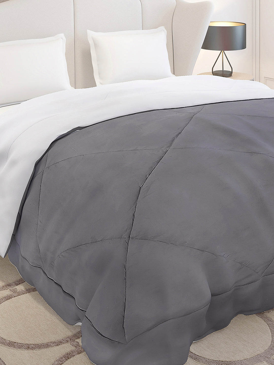 Solid Double Bed 210 GSM Comforter Ava for Mild Winter (Weight 0.9 kg)