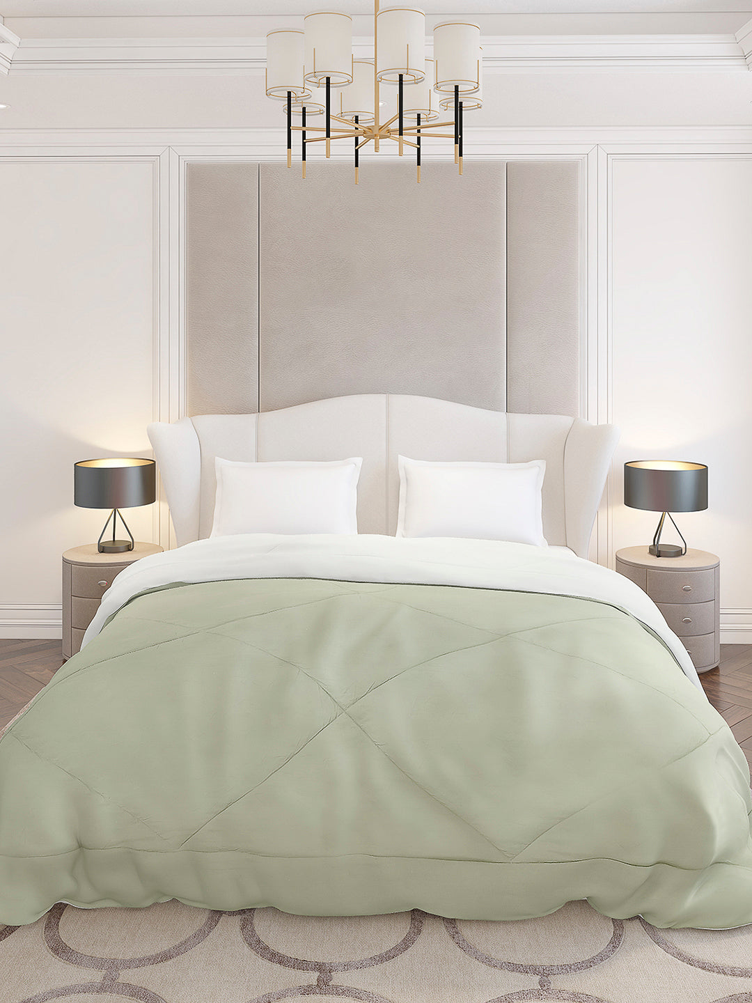 Solid Double Bed 210 GSM Comforter Ava for Mild Winter (Weight 0.9 kg)