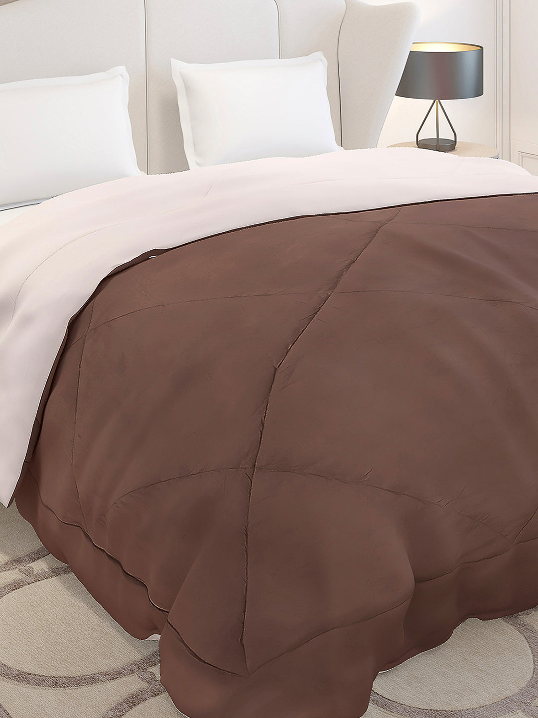 Solid Double Bed 210 GSM Comforter Ava for Mild Winter (Weight 0.9 kg)