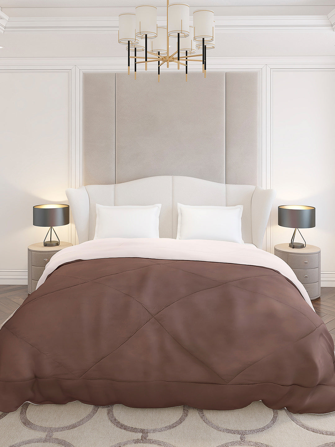 Solid Double Bed 210 GSM Comforter Ava for Mild Winter (Weight 0.9 kg)