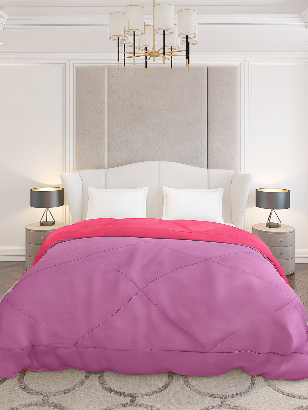 Solid Double Bed 210 GSM Comforter Ava for Mild Winter (Weight 0.9 kg)