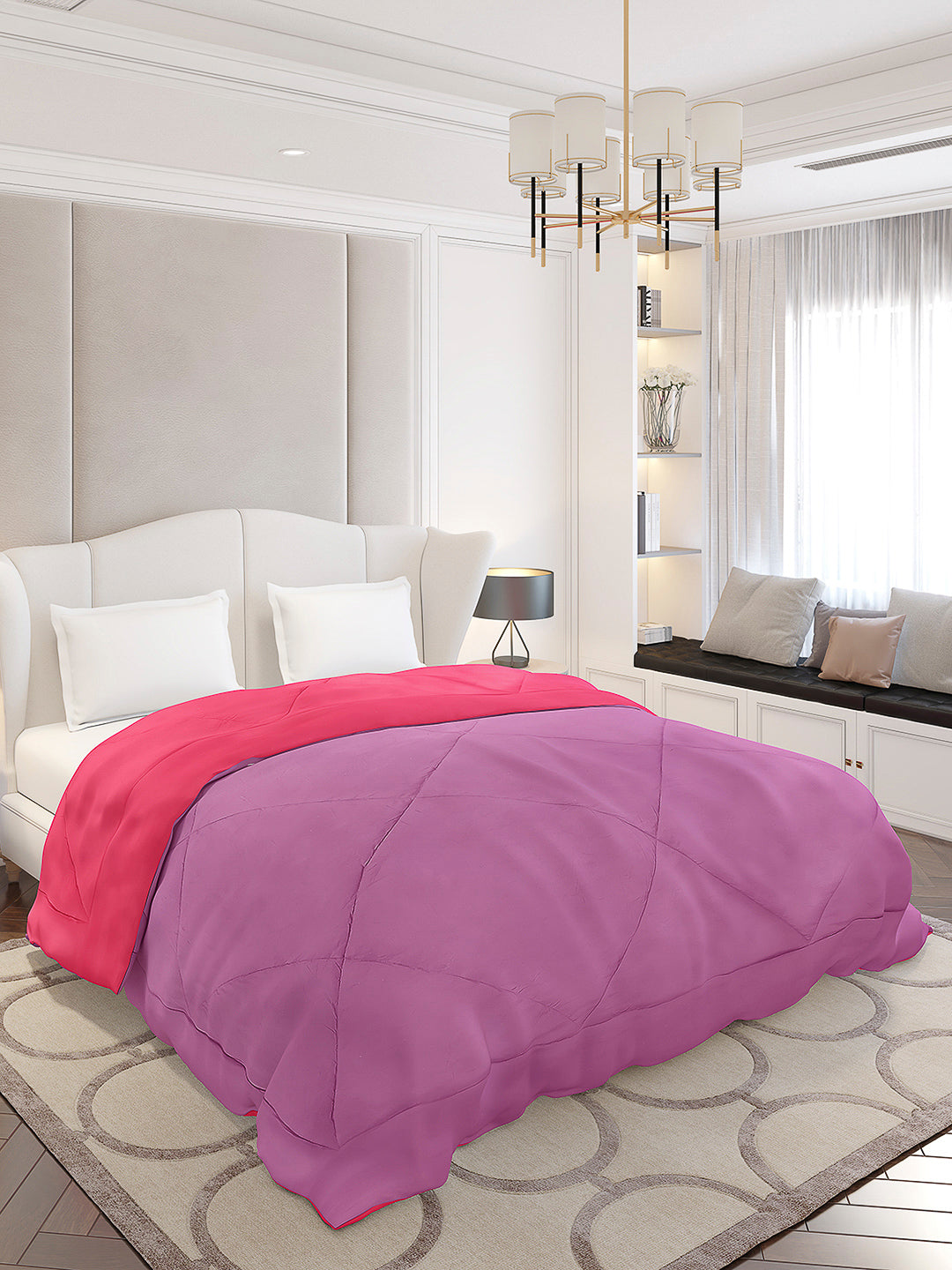 Solid Double Bed 210 GSM Comforter Ava for Mild Winter (Weight 0.9 kg)