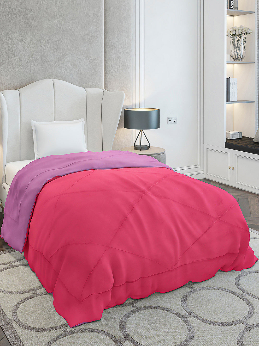 Solid Single Bed 210 GSM Comforter Ava for Mild Winter (Weight 0.9 kg)