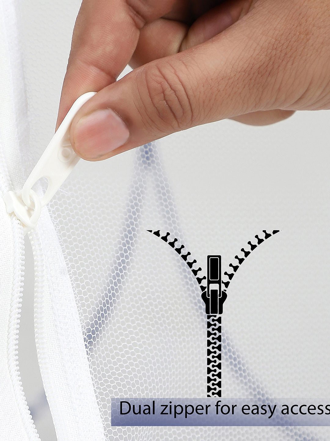 Moca by Monte Carlo Double Bed Polyester Washable Adults Mosquito Net (Blue)