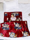Tom and Jerry Print Velvety Red Baby Blanket Set with Matching Comforter, Bedsheet, Neck Pillow, and Bolsters