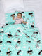 Printed Baby Blanket 3 Ply, 1609 GSM 5Pcs Set (1 Baby Comforter, 1 Bedsheet, 1 Neck Pillow & 2 Bolster)