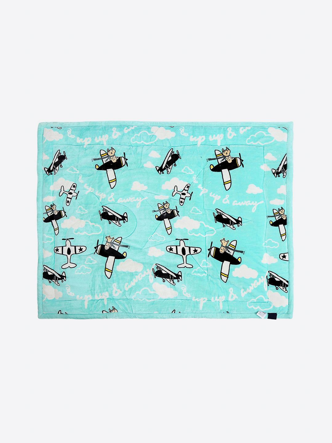 Printed Baby Blanket 3 Ply, 1609 GSM 5Pcs Set (1 Baby Comforter, 1 Bedsheet, 1 Neck Pillow & 2 Bolster)