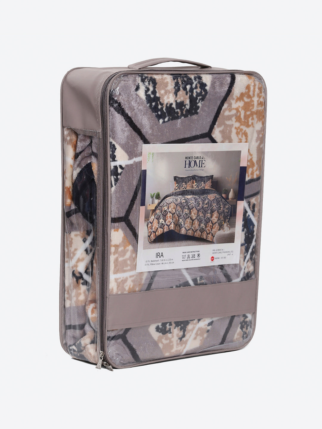 353 GSM 100% Polyester Single Bed 1 Bedsheet with 1 Pillow Cover (Ira)