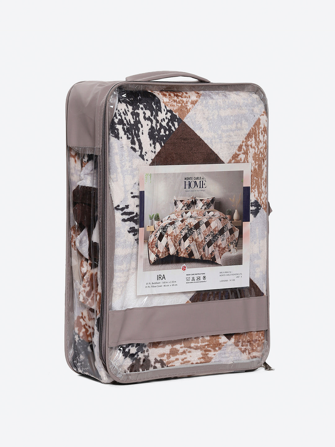 353 GSM 100% Polyester Single Bed 1 Bedsheet with 1 Pillow Cover (Ira)