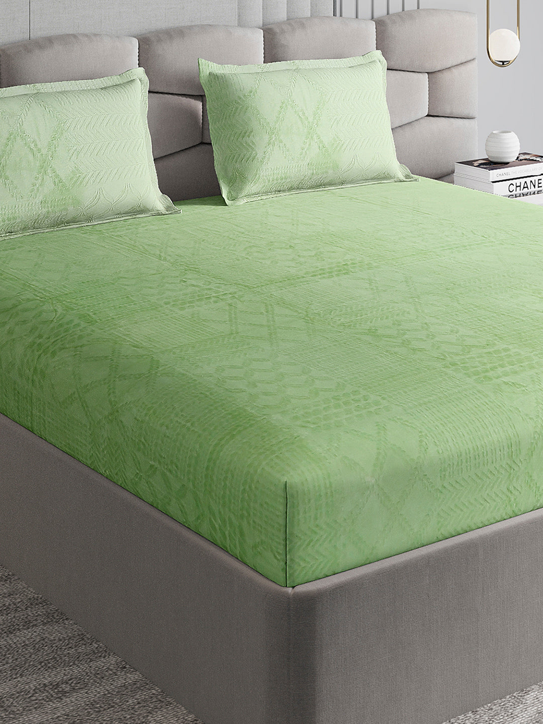 267 GSM 100% Polyester King Bed 1 Bedsheet with 2 Pillow Cover (Master Piece)