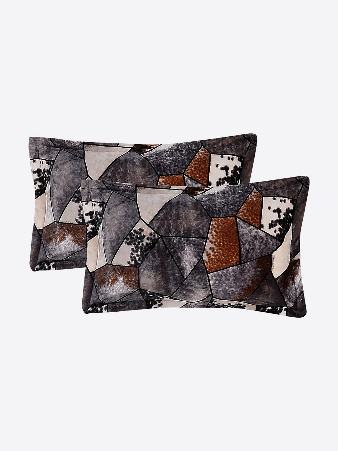 904 GSM 100% Polyester Double Bed 1 Bedsheet, 1 Duvet Cover & 2 Pillow Cover (Meteor 4 Pcs Set)