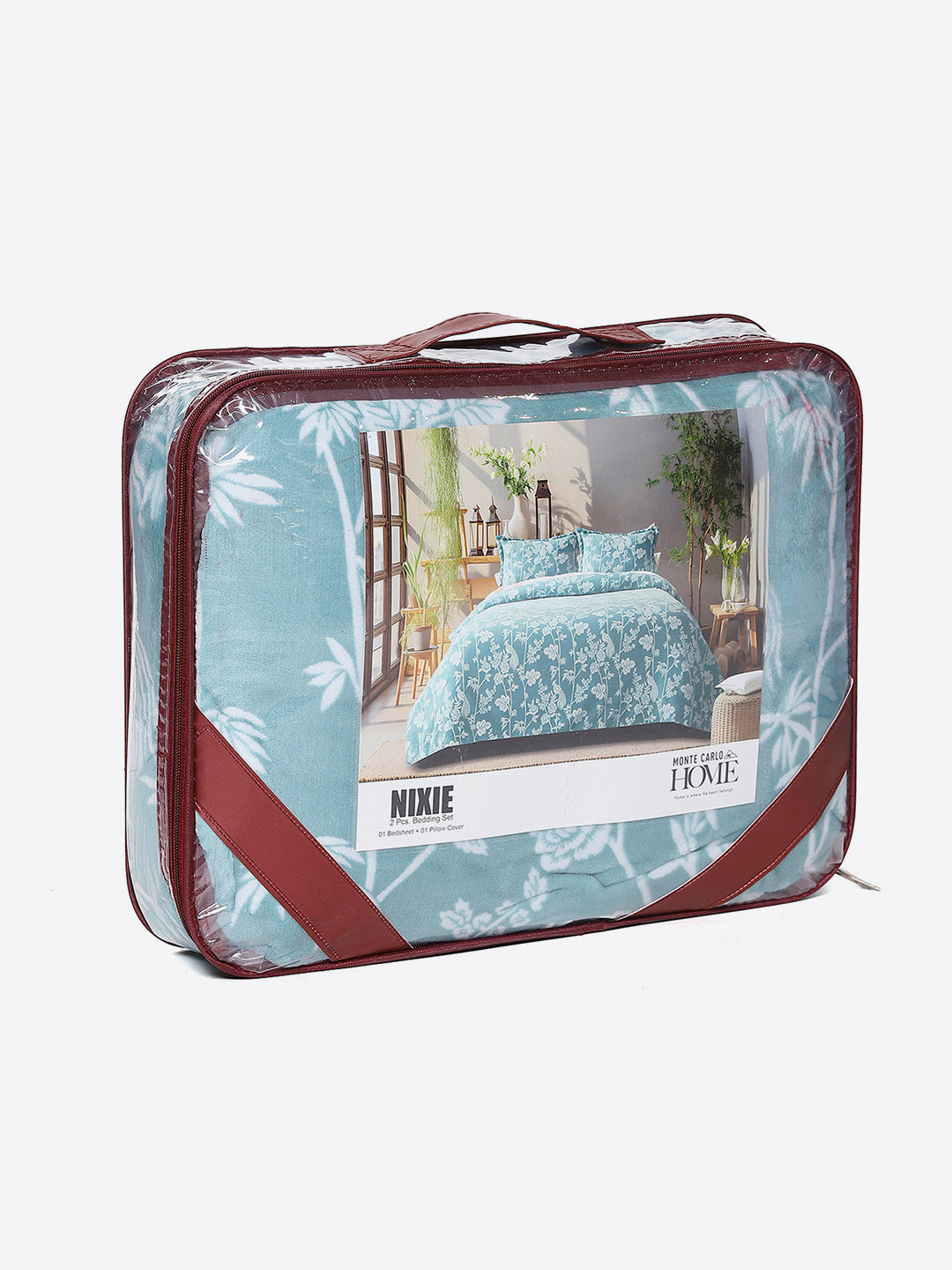 264 GSM 100% Polyester Single Bed 1 Bedsheet with 1 Pillow Cover (Nixie Piece)