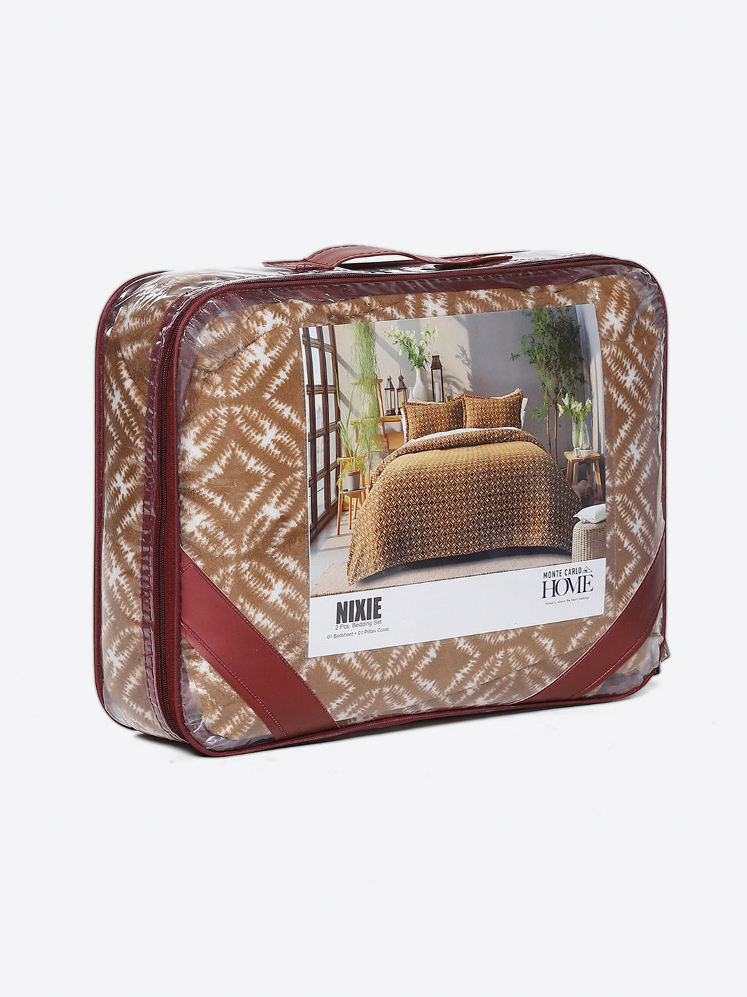 264 GSM 100% Polyester Single Bed 1 Bedsheet with 1 Pillow Cover (Nixie Piece)