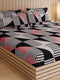 487 GSM 100% Polyester Double Bed 1 Bedsheet, 2 Pillow Cover & 2 Cushion Case (Pristine 4 Pcs Set)