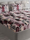 371 GSM 100% Polyester King Bed 1 Bedsheet with 2 Pillow Cover (Rubina King)