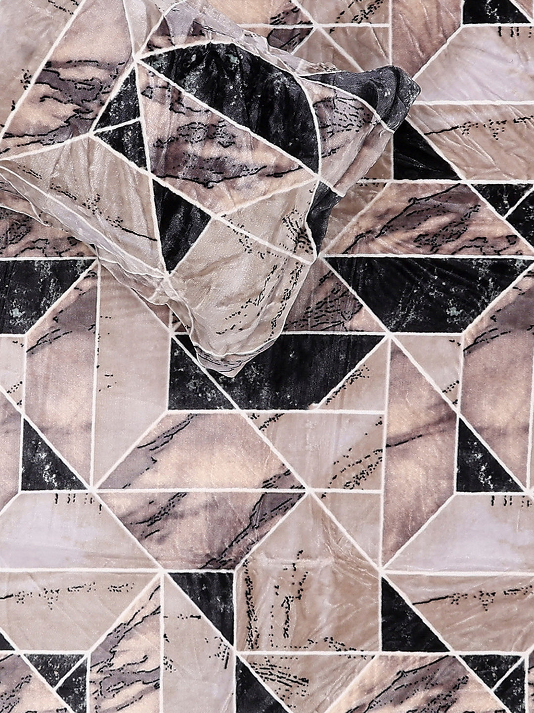 371 GSM 100% Polyester King Bed 1 Bedsheet with 2 Pillow Cover (Rubina King)