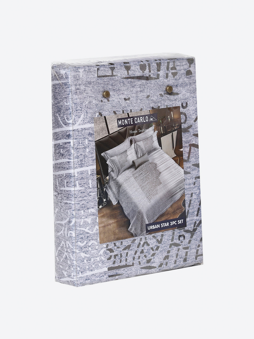 252 GSM 100% Polyester King Bed 1 Bedsheet with 2 Pillow Cover (Urban)