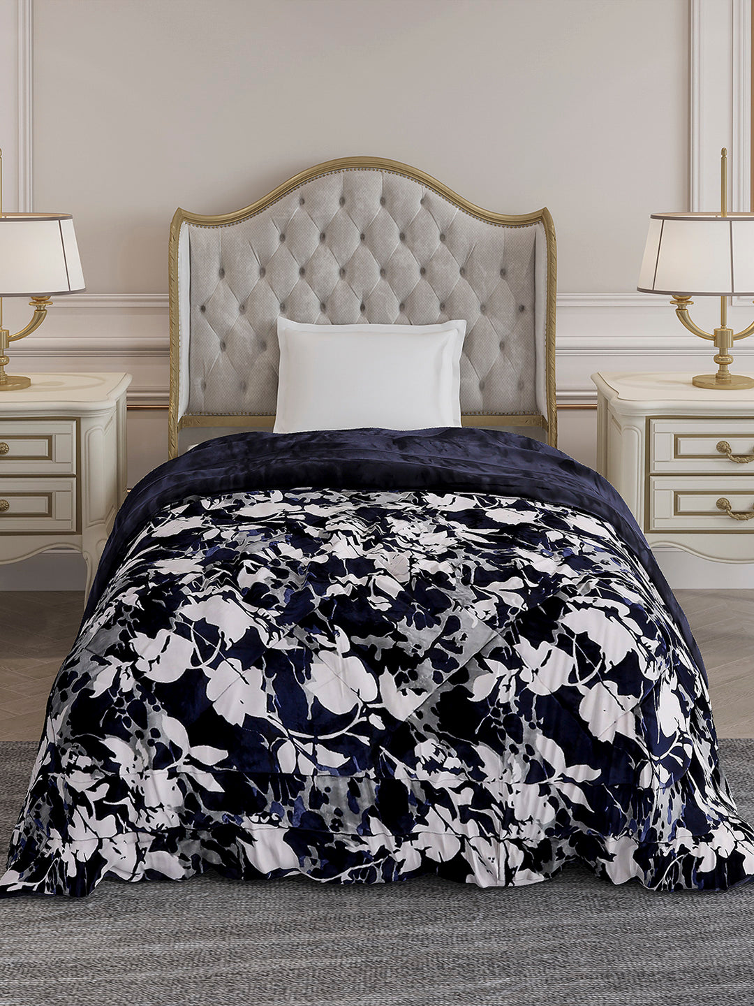 Printed Single Bed 1155 GSM Comforter for Winter - (Dixie)