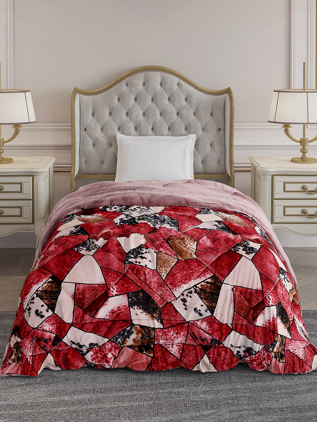 Printed Single Bed 1155 GSM Comforter for Winter - (Dixie)