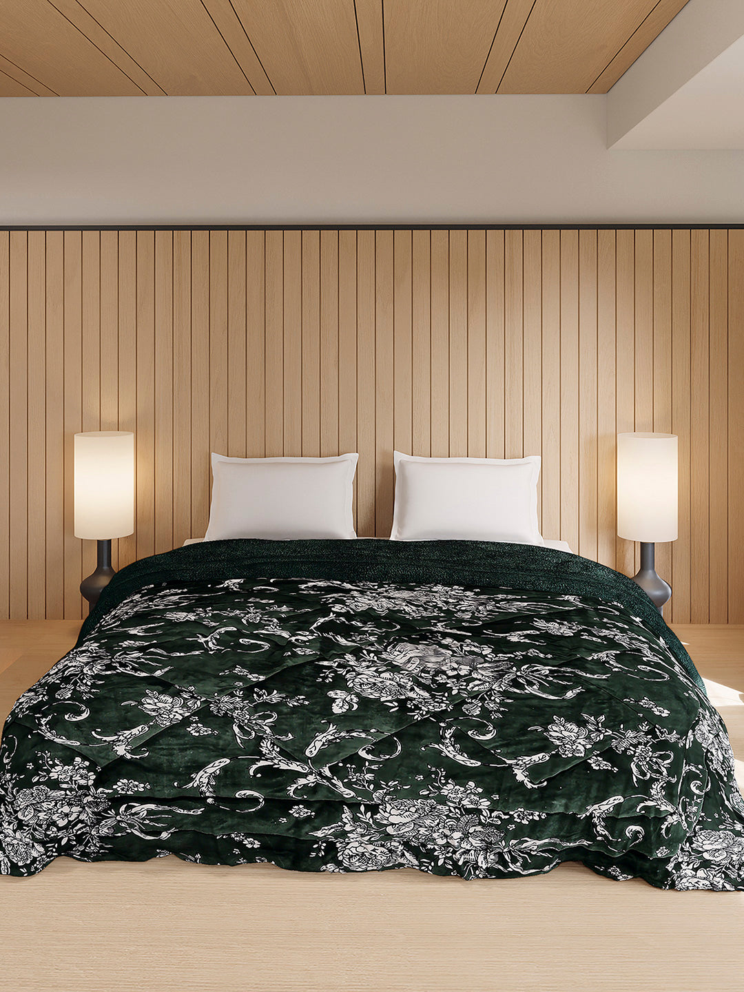 Printed Double Bed 870 GSM Comforter for Winter - (Nixie)