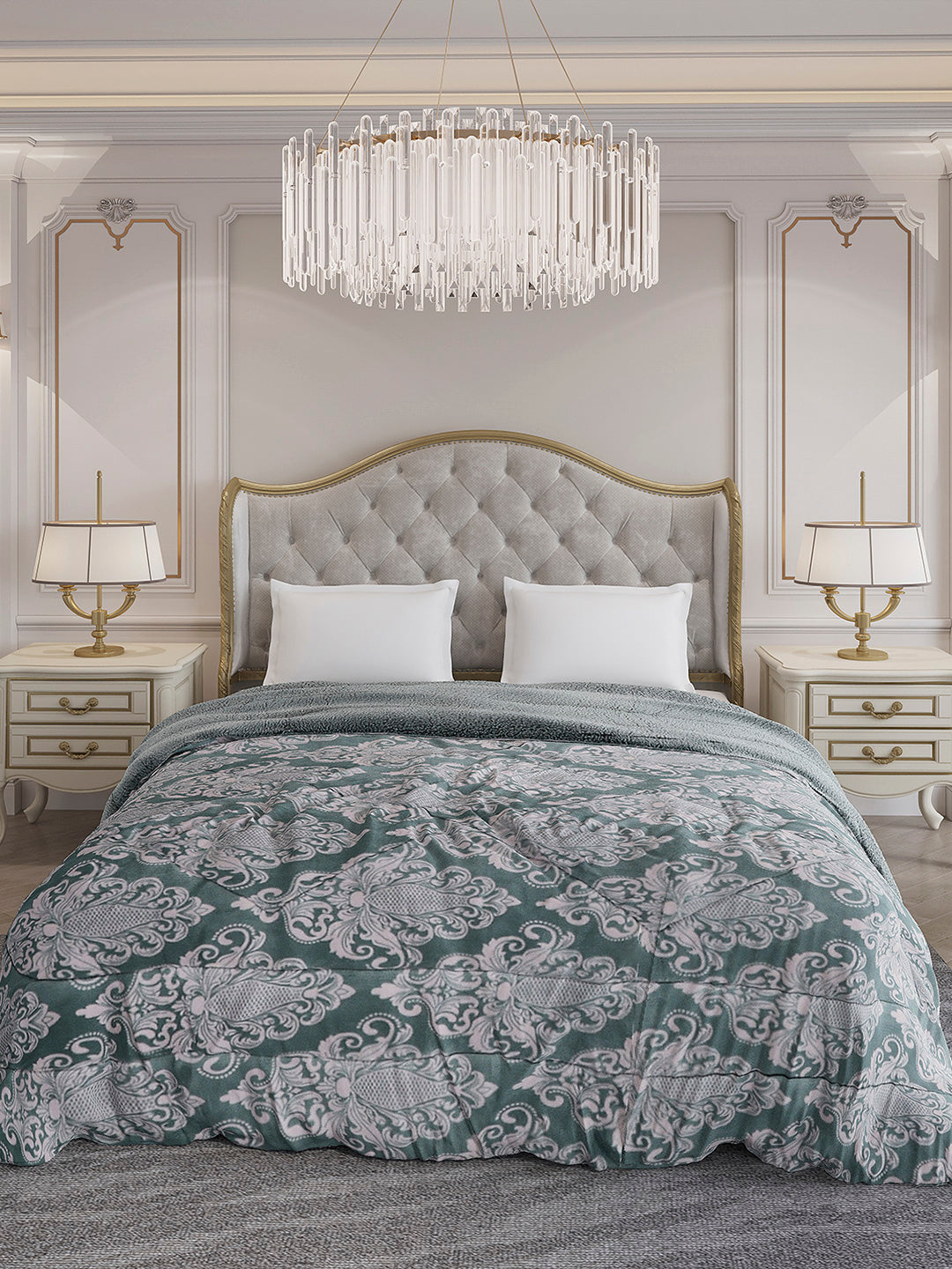 Printed Double Bed 210 GSM Comforter for Mild Winter (Nixie), Weight 729 gm