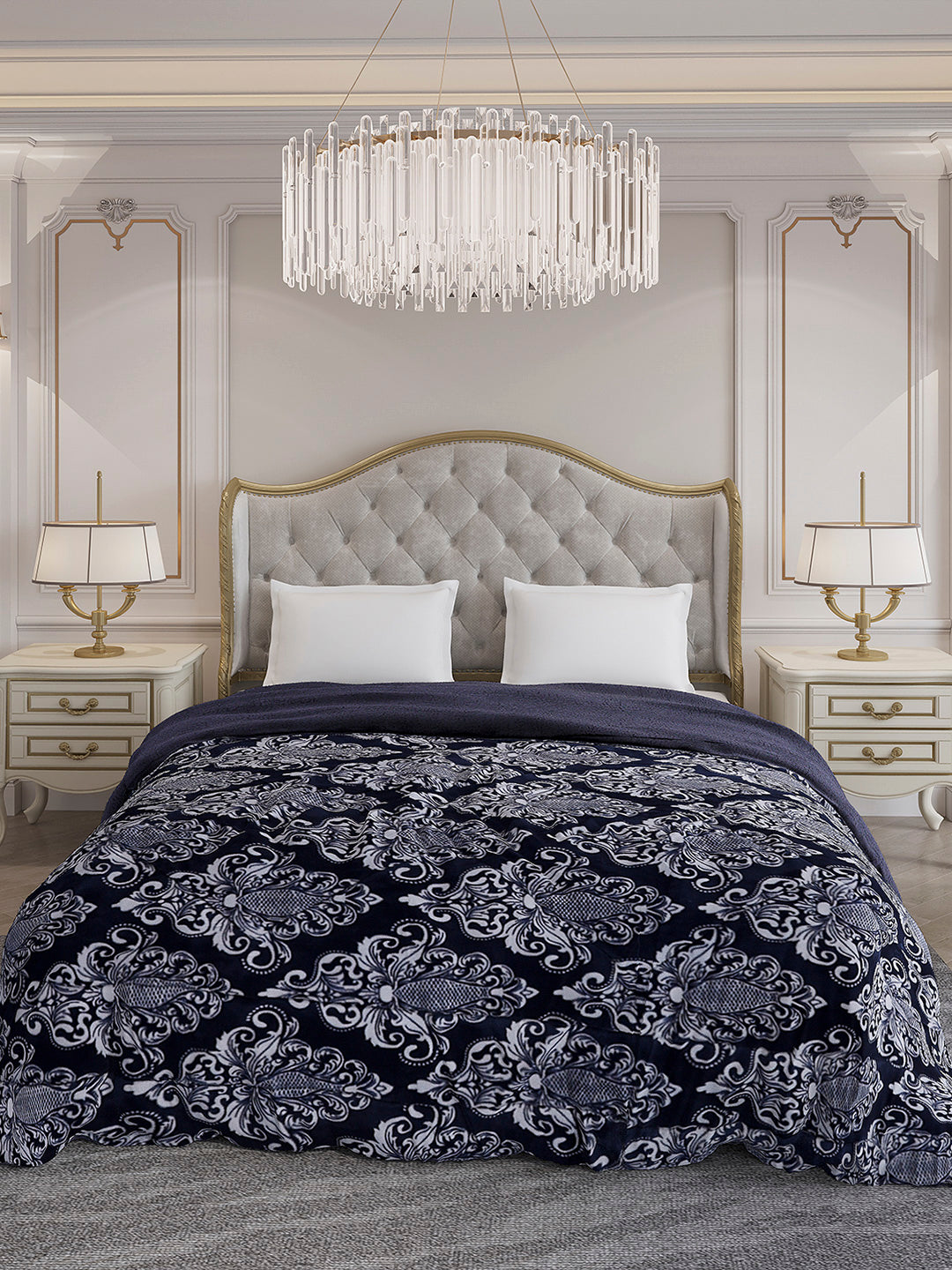 Printed Double Bed 210 GSM Comforter for Mild Winter (Nixie), Weight 729 gm