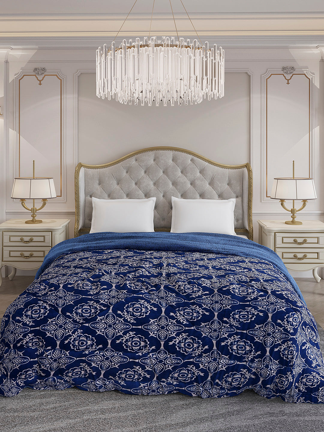 Printed Double Bed 210 GSM Comforter for Mild Winter (Nixie), Weight 729 gm