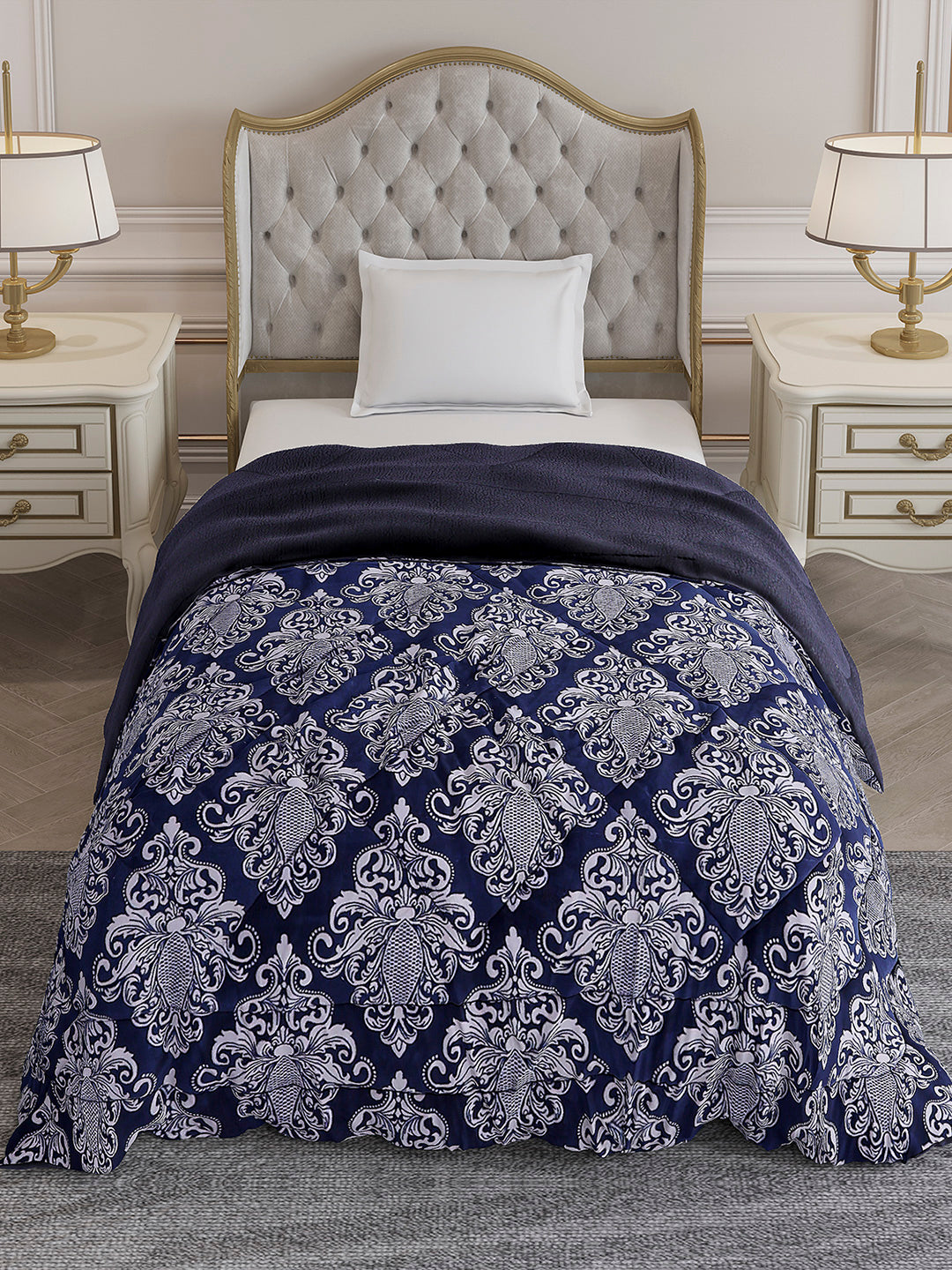 Printed Single Bed 210 GSM Comforter for Mild Winter (Nixie), Weight 660 gm