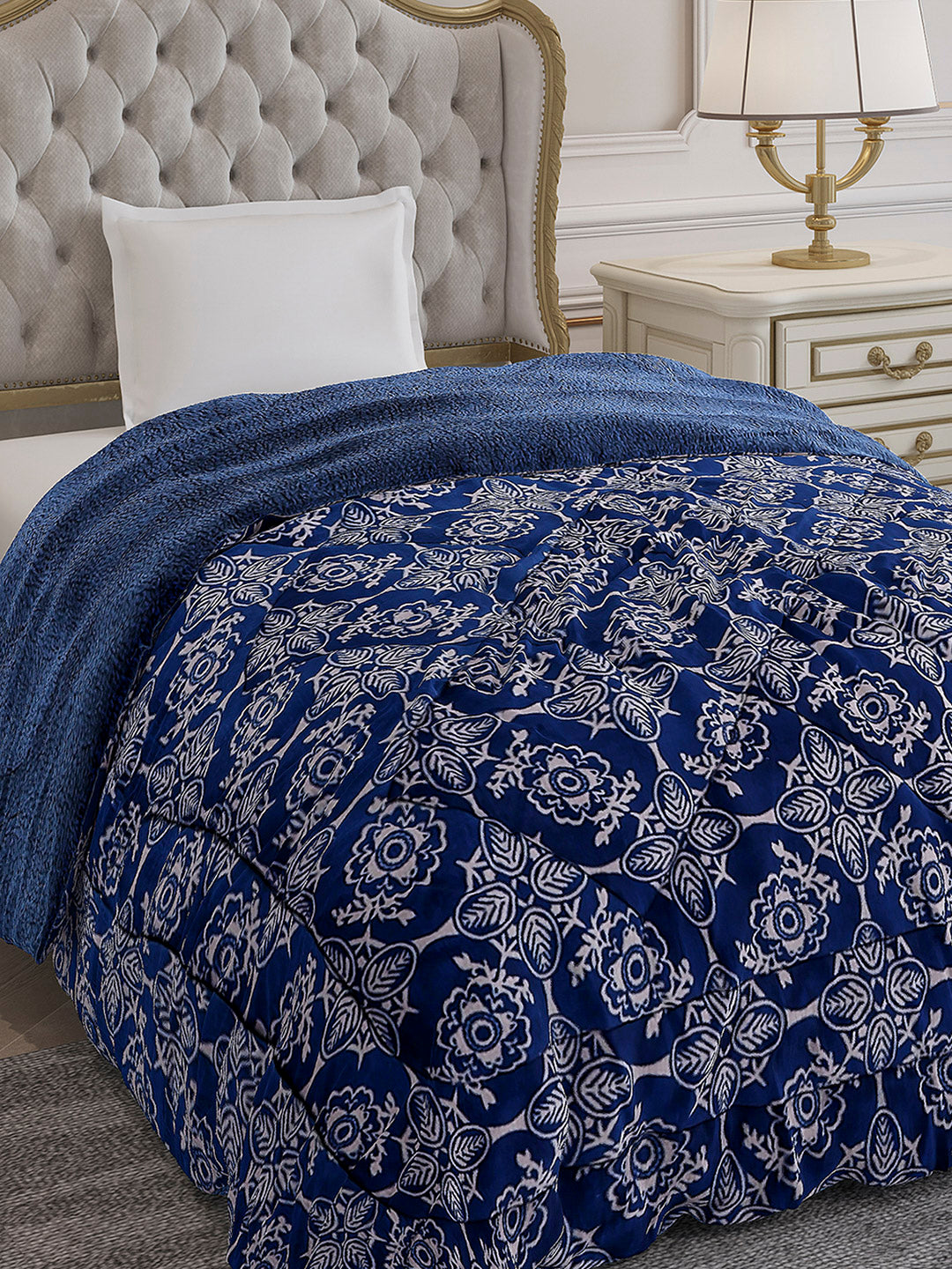 Printed Single Bed 210 GSM Comforter for Mild Winter (Nixie), Weight 660 gm