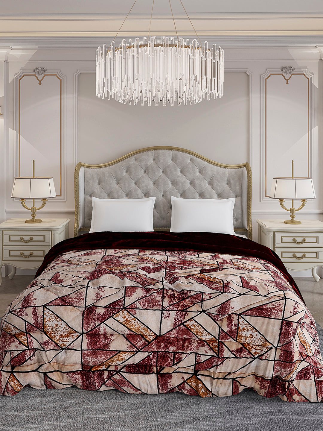 Printed Double Bed 1009 GSM Comforter for Winter - (Wild Beauty)