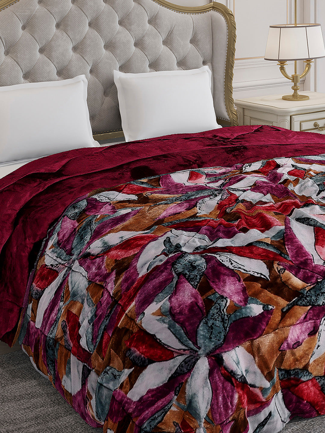Printed Double Bed 233 GSM Comforter for Mild Winter (Beauty), Weight 855 gm