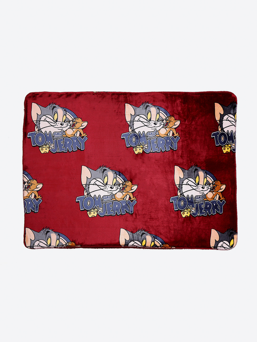 Tom and Jerry Print Soft Plush Cartoon Network Red Baby Blanket