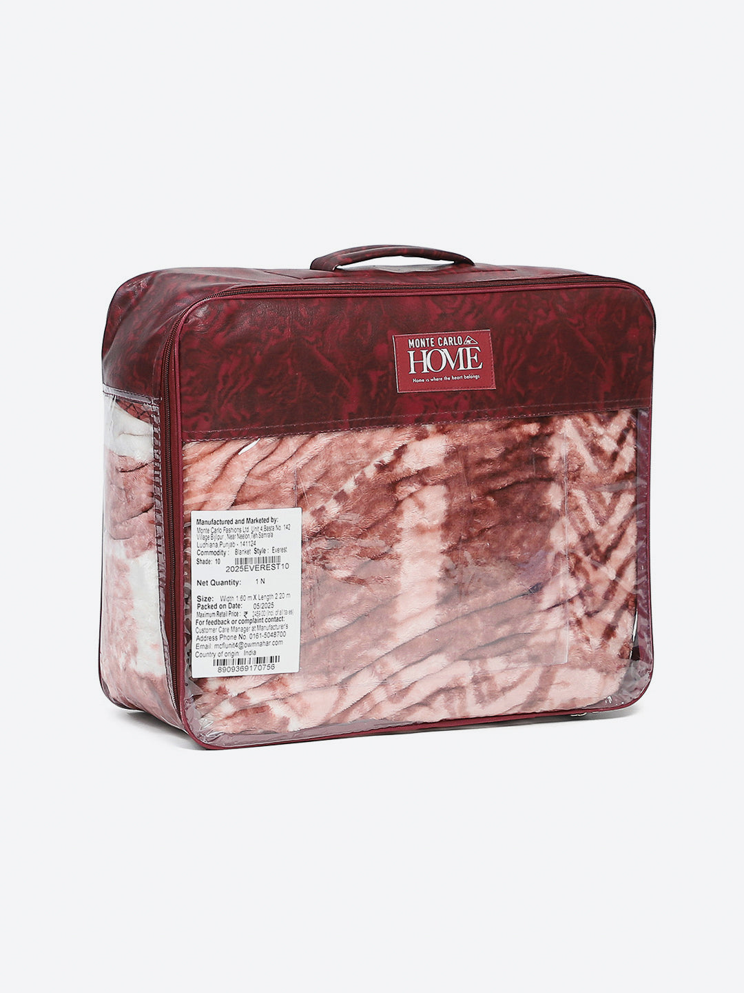 Printed Single Bed Reversible Blanket 2 Ply, 597 GSM, 2.1 kg (Everest)