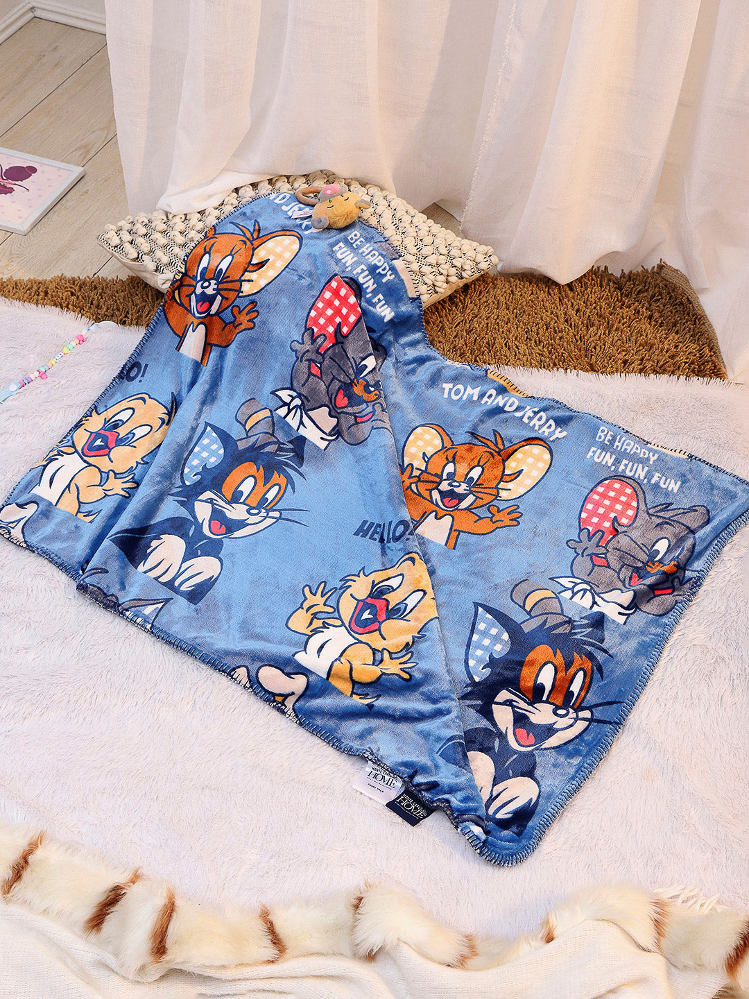 Printed Baby Blanket 2 Ply, 550 GSM, Weight 0.48 kg (Fairy Tale)