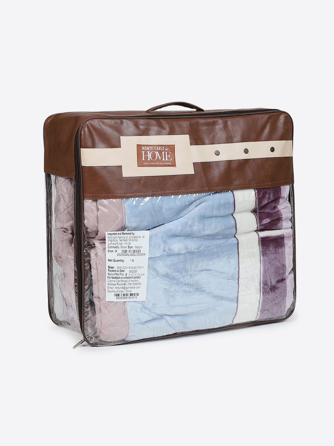 Printed Double Bed 3 Ply, 720 GSM Blanket for Heavy Winter - (Gala Glow)