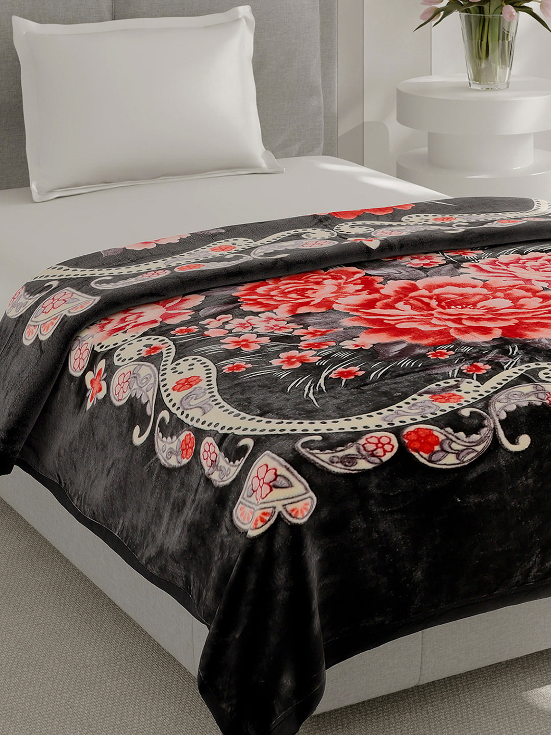 Printed Single Bed 1 Ply, 625 GSM Super Soft Mink Blanket for Mild Winter - (Impact Plus)