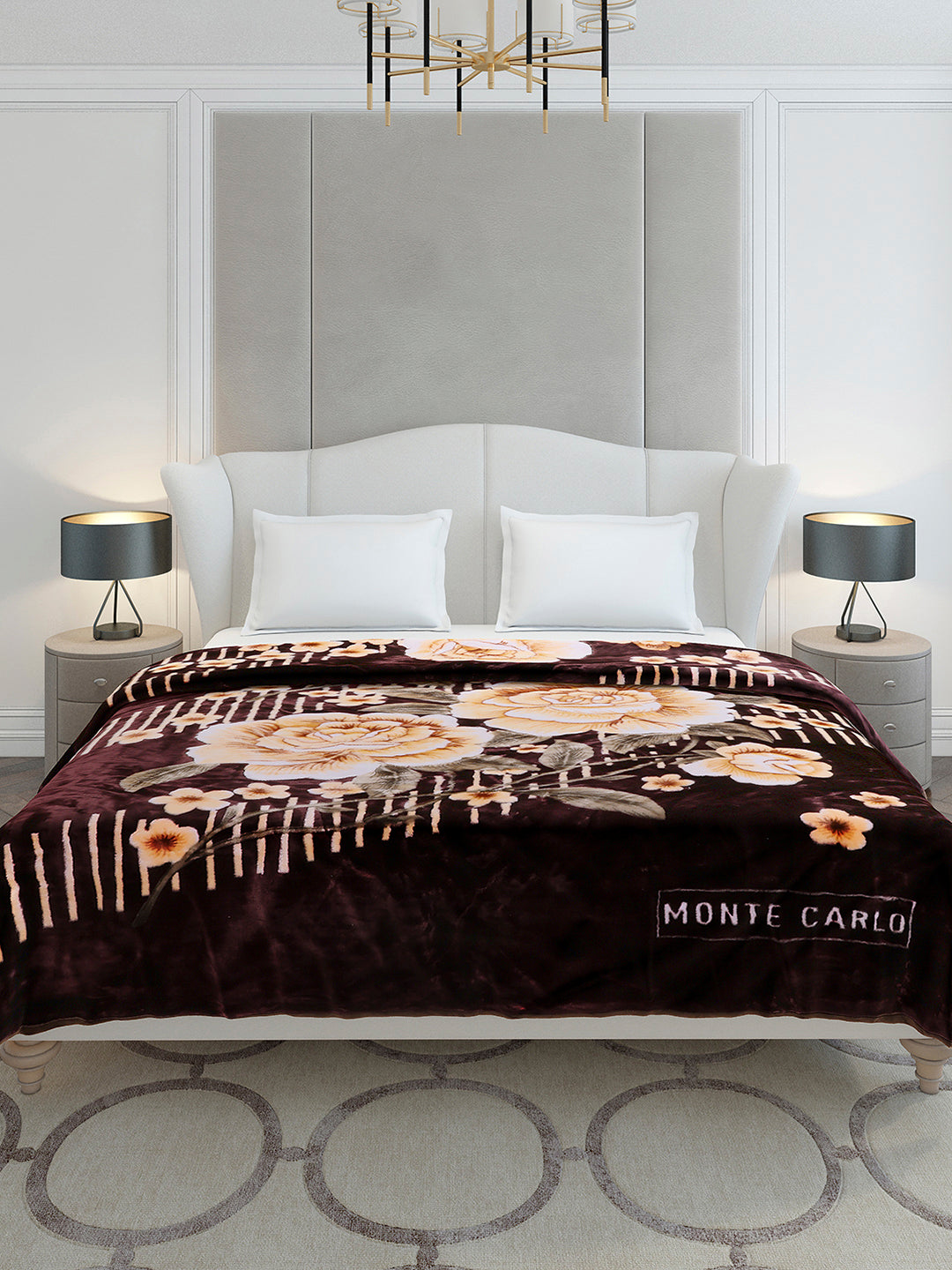 Printed Double Bed 2 Ply, 852 GSM Blanket for Heavy Winter - (Marshal)