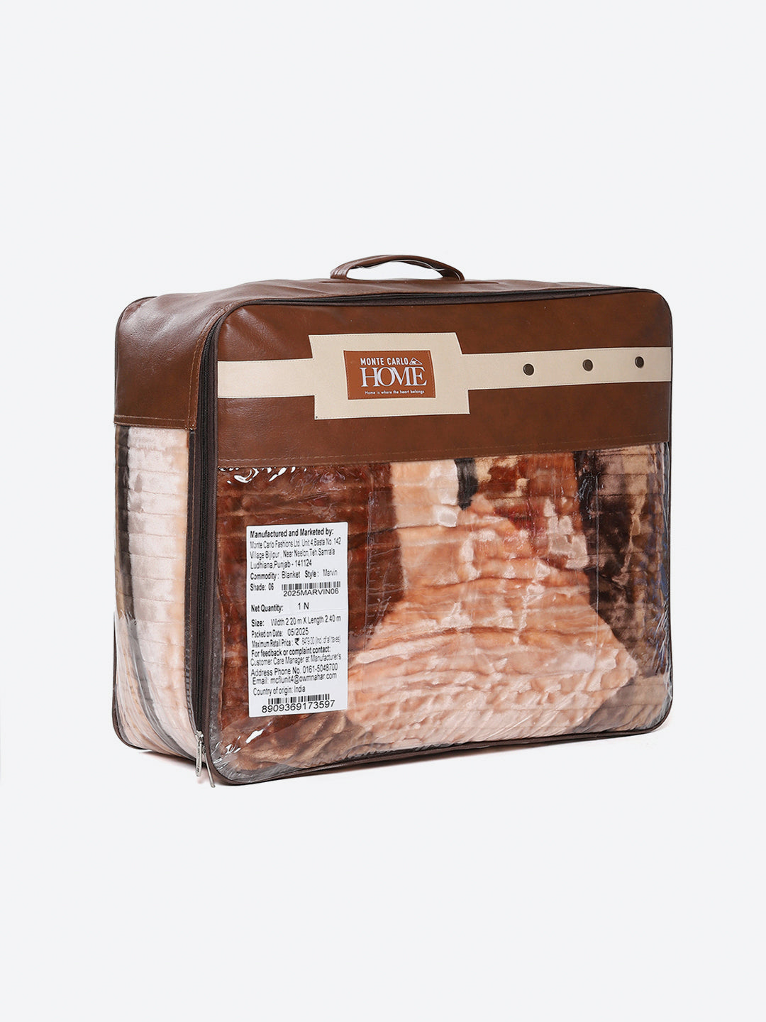 Printed Double Bed 3 Ply, 928 GSM Blanket for Winter - (Marvin PVC)