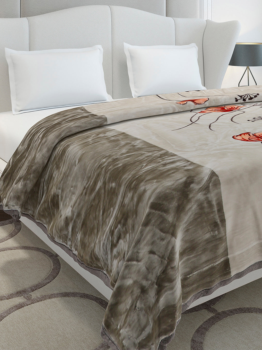 Printed Double Bed 2 Ply, 1136 GSM Blanket for Heavy Winter - (Monarch)