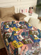 Tom and Jerry with Typography Print Plush Cartoon Network Multicolor Baby Blanket